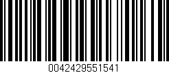 Código de barras (EAN, GTIN, SKU, ISBN): '0042429551541'