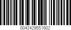 Código de barras (EAN, GTIN, SKU, ISBN): '0042429551602'