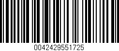 Código de barras (EAN, GTIN, SKU, ISBN): '0042429551725'