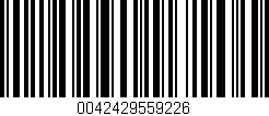 Código de barras (EAN, GTIN, SKU, ISBN): '0042429559226'
