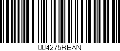 Código de barras (EAN, GTIN, SKU, ISBN): '004275REAN'