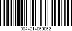 Código de barras (EAN, GTIN, SKU, ISBN): '0044214063062'