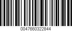 Código de barras (EAN, GTIN, SKU, ISBN): '0047660322844'