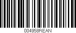 Código de barras (EAN, GTIN, SKU, ISBN): '004958REAN'