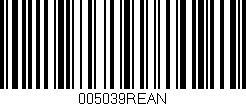 Código de barras (EAN, GTIN, SKU, ISBN): '005039REAN'