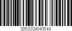 Código de barras (EAN, GTIN, SKU, ISBN): '0053339040544'