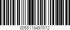 Código de barras (EAN, GTIN, SKU, ISBN): '0055119497012'