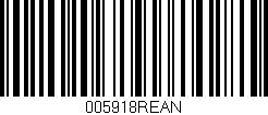 Código de barras (EAN, GTIN, SKU, ISBN): '005918REAN'