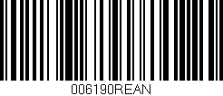 Código de barras (EAN, GTIN, SKU, ISBN): '006190REAN'