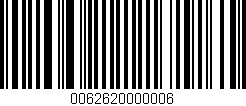 Código de barras (EAN, GTIN, SKU, ISBN): '0062620000006'