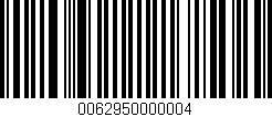 Código de barras (EAN, GTIN, SKU, ISBN): '0062950000004'