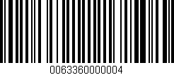 Código de barras (EAN, GTIN, SKU, ISBN): '0063360000004'