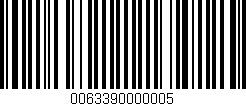 Código de barras (EAN, GTIN, SKU, ISBN): '0063390000005'