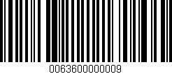 Código de barras (EAN, GTIN, SKU, ISBN): '0063600000009'