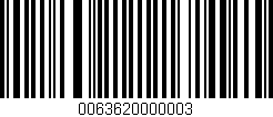 Código de barras (EAN, GTIN, SKU, ISBN): '0063620000003'