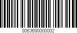 Código de barras (EAN, GTIN, SKU, ISBN): '0063690000002'