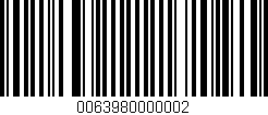 Código de barras (EAN, GTIN, SKU, ISBN): '0063980000002'