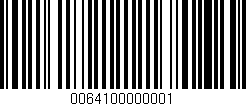 Código de barras (EAN, GTIN, SKU, ISBN): '0064100000001'