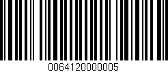 Código de barras (EAN, GTIN, SKU, ISBN): '0064120000005'