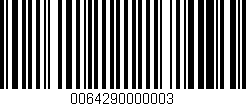 Código de barras (EAN, GTIN, SKU, ISBN): '0064290000003'