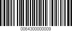 Código de barras (EAN, GTIN, SKU, ISBN): '0064300000009'