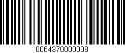 Código de barras (EAN, GTIN, SKU, ISBN): '0064370000008'