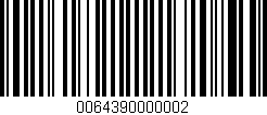 Código de barras (EAN, GTIN, SKU, ISBN): '0064390000002'