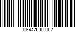 Código de barras (EAN, GTIN, SKU, ISBN): '0064470000007'