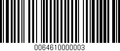 Código de barras (EAN, GTIN, SKU, ISBN): '0064610000003'