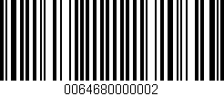 Código de barras (EAN, GTIN, SKU, ISBN): '0064680000002'