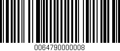 Código de barras (EAN, GTIN, SKU, ISBN): '0064790000008'