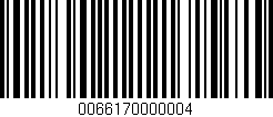 Código de barras (EAN, GTIN, SKU, ISBN): '0066170000004'