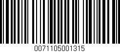 Código de barras (EAN, GTIN, SKU, ISBN): '0071105001315'