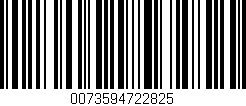 Código de barras (EAN, GTIN, SKU, ISBN): '0073594722825'