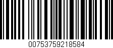 Código de barras (EAN, GTIN, SKU, ISBN): '00753759218584'