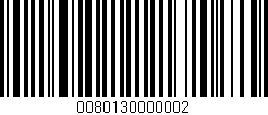 Código de barras (EAN, GTIN, SKU, ISBN): '0080130000002'