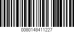 Código de barras (EAN, GTIN, SKU, ISBN): '0080148411227'