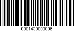 Código de barras (EAN, GTIN, SKU, ISBN): '0081430000006'