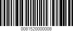 Código de barras (EAN, GTIN, SKU, ISBN): '0081520000008'