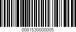 Código de barras (EAN, GTIN, SKU, ISBN): '0081530000005'