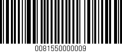 Código de barras (EAN, GTIN, SKU, ISBN): '0081550000009'