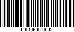 Código de barras (EAN, GTIN, SKU, ISBN): '0081860000003'