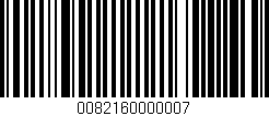 Código de barras (EAN, GTIN, SKU, ISBN): '0082160000007'