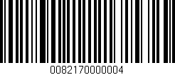 Código de barras (EAN, GTIN, SKU, ISBN): '0082170000004'