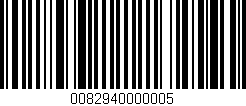 Código de barras (EAN, GTIN, SKU, ISBN): '0082940000005'