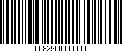 Código de barras (EAN, GTIN, SKU, ISBN): '0082960000009'