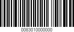 Código de barras (EAN, GTIN, SKU, ISBN): '0083010000000'