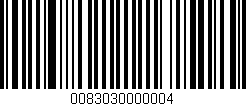 Código de barras (EAN, GTIN, SKU, ISBN): '0083030000004'