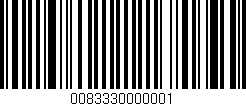 Código de barras (EAN, GTIN, SKU, ISBN): '0083330000001'