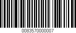 Código de barras (EAN, GTIN, SKU, ISBN): '0083570000007'